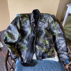 Painted leather jacket